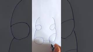 How to draw teddy bear  with 6 number #shortvideo #shorts