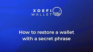 How to restore a wallet with a secret phrase