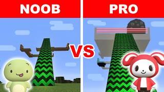 NOOB vs PRO: World's Largest Ramp Build Challenge in Minecraft