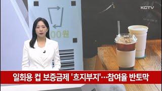 일회용 컵 보증금제 ‘흐지부지’…참여율 반토막