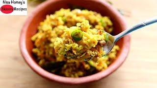 Oats Upma Recipe - Oats Recipes For Weight Loss - Healthy Gluten Free Breakfast | Skinny Recipes