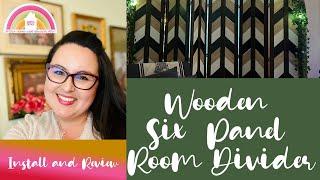 Eclectic Wooden Room Divider & Privacy Screen: Review Video with Amanda Mae