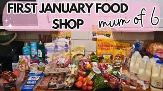 HUGE UK GROCERY FOOD HAUL & LARGE FAMILY MEAL PLAN | JANUARY 2025