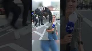 Australian journalist was hit by a rubber bullet live on air while she was covering protests in LA