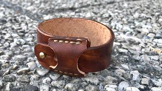 How to make simple leather bracelets 30mm wide.