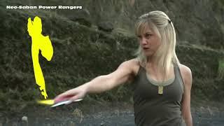 Power Rangers Super Samurai - All Yellow Ranger Morphs | Brittany Pirtle | Superheroes Episodes