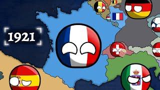 History of France and Its Neighbours (1900-2021) Countryballs