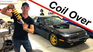 Porsche 944 gets INSANE coil over suspension by KW!