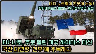 EU·나토, 미국 하이마스 대신 대한민국 다연장 '천무' 도입 원하는 이유