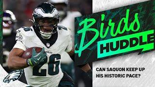 Will Saquon Barkley break the NFL rushing record? | Birds Huddle