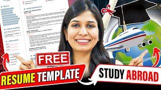 How to write Resume/CV for studying abroad | With FREE template