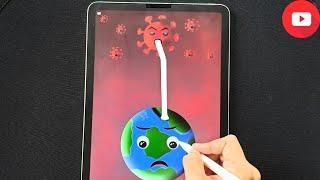 DIGITAL DRAWING || ILLUSTRATION ON IPAD AIR 4 (#shorts)