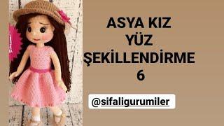 6subtitle #amigurumiyüzşekillendirme ASYA KIZ YÜZ ŞEKİLLENDİRME ve saç yapımı