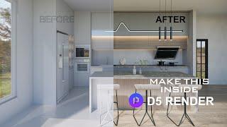 kitchen | Interior | D5 Render | step by step | D5 Render Beginner Tutorial