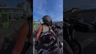 Приветствие мотоциклистов #анютамини #bikergirl once on a road