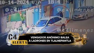 Hombre armado dispara a asaltantes y frustra asalto en Tlalnepantla