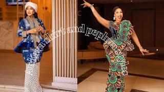 latest Ankara skirt and peplum Blouse outfits.#ankara#skirtandblouse