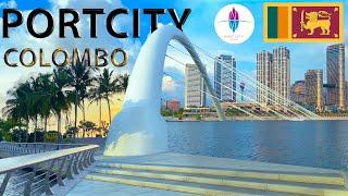 Port City Colombo, Sri Lanka | Artificial Beach | Unseen Evening Walk | Travel SriLanka | 4K  