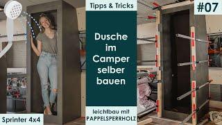 Dusche im Camper selbst bauen | Nasszelle im Wohnmobil | Mercedes Sprinter 4x4 DIY Camper Ausbau #07