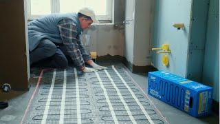 The correct installation of underfloor heating. Installation of ZUBR heating mats