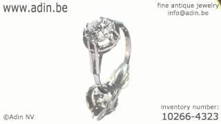 Top-notch French platinum estate engagement ring with 1.81 gem quality brilliant (10266-4323)