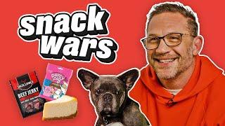 Tom Hardy & Kelly Marcel Rate American & British Food | Snack Wars