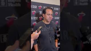 Erik Spoelstra at Miami Heat training camp Day 2