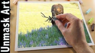 Reindeer Meadow Painting with Soft Pastels | Live Tutorial Part 1