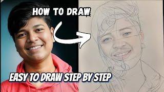 Drawing Subhojit Mondal Outline | Simple Techniques | Goutamduttaarts