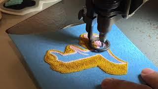 Making a Chenille Letter Patch on a Vintage Chainstitch Embroidery Machine