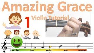 Amazing Grace on the violin | Notes & finger pattern tutorial | HTP.TV