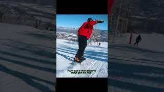 СНОУБОРДИСТ В КРАСНОЙ КУРТКЕ ЛЕТИТ #сноуборд #сноубординг