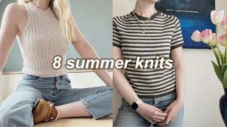 my favourite hand knitted summer tops! featuring petiteknit, otherloops, mftk and original designs