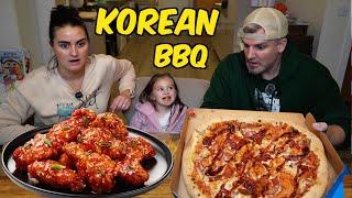 Brits Try Korean BBQ PIZZA | WINGS & LOADED FRIES @ Dominos #dominos #review #newmenu