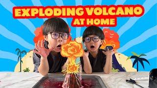 Michael & Jordan play Labo Volcano VR - DIY Volcano Explode at Home