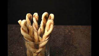 Puff Pastry Cheese Twists - Salty Puff Pastry Appetizer