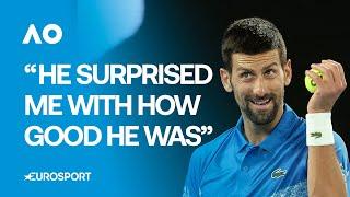 On-Court Interview: Novak Djokovic credits Nishesh Basavareddy & praises new coach Andy Murray 