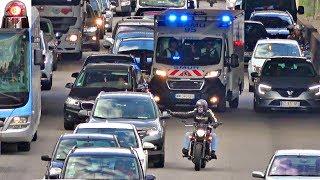 Civilian Motorcycle Escorts Ambulance - Driver Gives Me the Finger with BOTH hands!