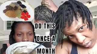 USE THIS TO GROW YOUR 4C HAIR FAST |AYURVEDIC DEEP CONDITIONER ON MINI BRAIDS