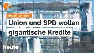 heute 19:00 Uhr vom 05.03.2025 Debatte um Milliardenpakete, Trump im US-Kongress