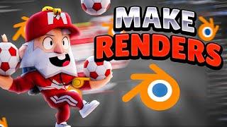 HOW TO: Make Brawl Stars 3D Renders *in under 5MIN* | DesignEducation