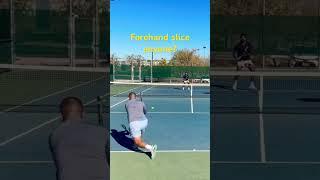 Do you chip n charge on your forehand? #tennis #tennispractice #courtleveltennis #sinner #daviscup