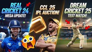 Real Cricket 24 Mega Update | Dream Cricket 25 Test Match | CCL 25 IPL Auction