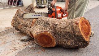 Unique Furniture Production Ideas Made From Tree Trunks And Logs // Rustic Outdoor Table Easy To Do