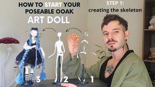 Starting your first poseable Art Doll: Learn how to make a wire armature | OOAK Doll making Tutorial