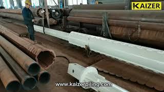 How to Do Full Lock Interlocking Kelly Bar Telescopic Test，#drilling #kellybar #factory #borepile