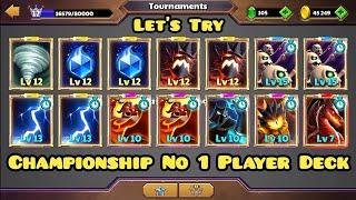 Let's Try  Tournament Championship Rank 1 Player Deck! Castle Crush