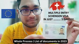 How I got my Multiple Entry Schengen VISA in just 3 Days | Whole Process | List of documents in 2023