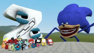 NEW The Sonic Tapes VS Alphabet Lore Family! Who Is Stronger in Garry's Mod?