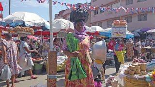 4K MOST FAMOUS LOCAL MARKET IN GHANA ACCRA MAKOLA, AFRICA